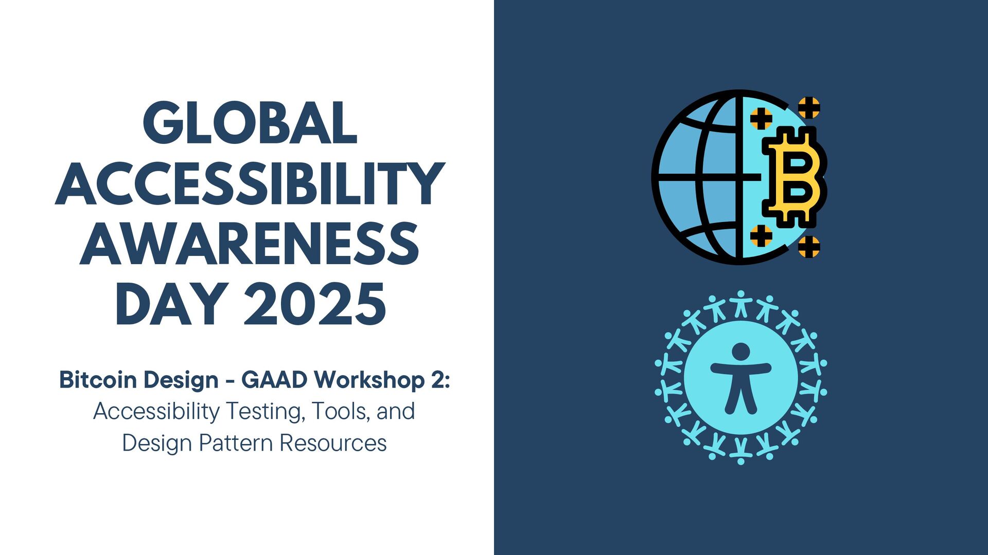 Slide 1 of 14 from 'BitcoinDesign-GAAD-Workshop2' (2025-05-16)