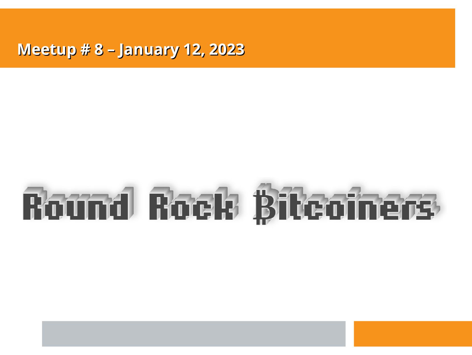 Slide 1 of 17 from 'What Is NOSTR? Meetup' (2023-01-12)