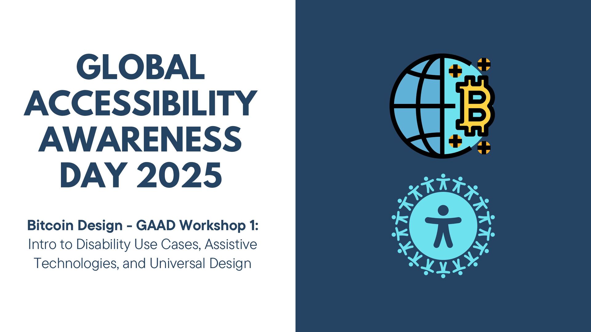 Slide 1 of 18 from 'Bitcoindesign Gaad Workshop1 2025 05 16' (2025-05-16)