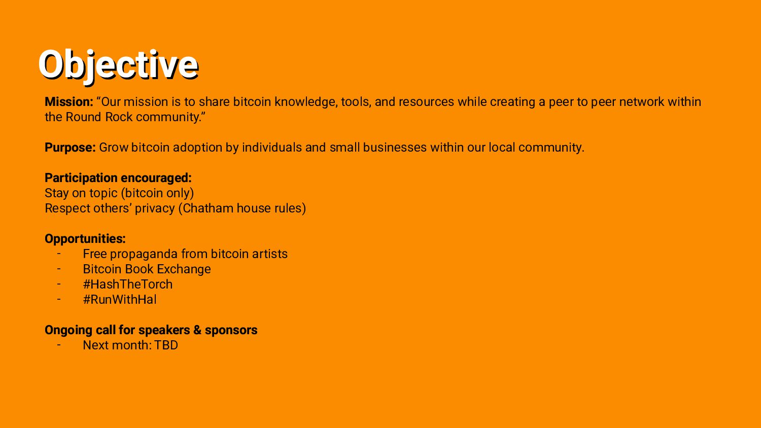 Slide 2 of 34 from 'Round Rock Bitcoiners Meetup' (2026-05-10)