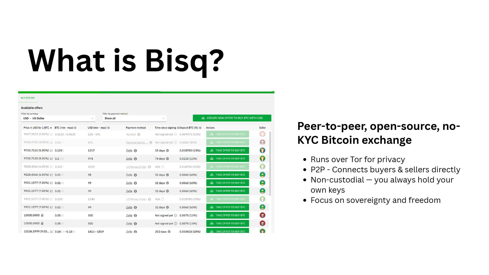 Slide 2 of 18 from 'Bisq To Bitcoin Retirement 2025 10 10' (2025-10-10)