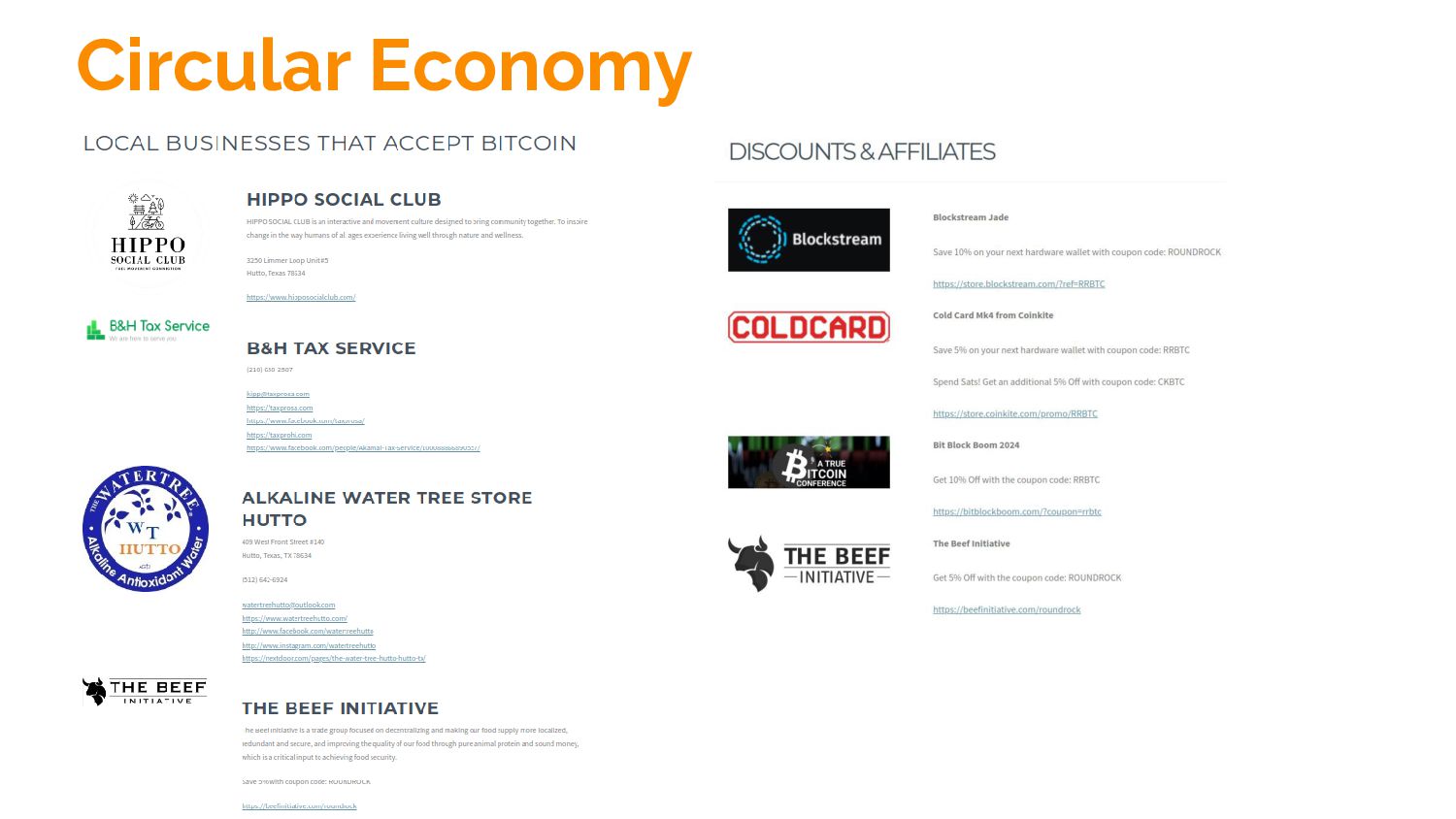 Slide 3 of 43 from 'Round Rock Bitcoiners #26 – LARP Presentation' (2024-07-29, RRBTC). Part of a presentation covering: larp, lightning, security, cosigners, lnbits.