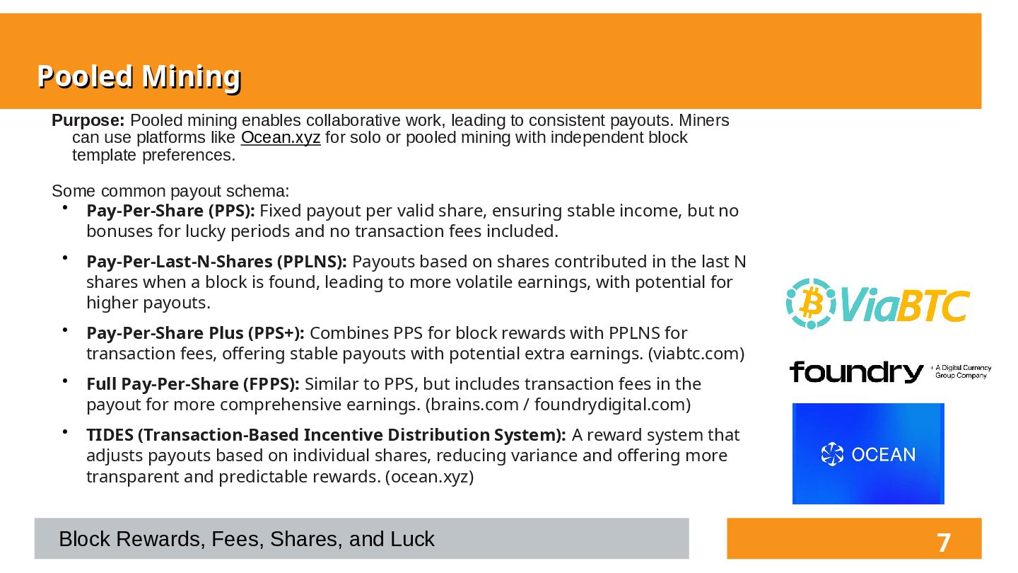 Slide 7 of 26 from 'Decentralized Home Mining w/ Bitaxe' (2025-04-01)