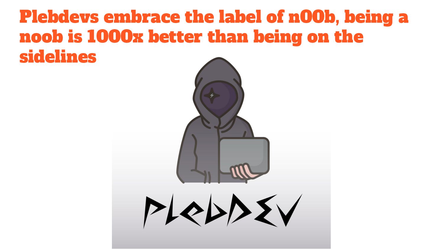 Slide 12 of 41 from 'RR Bitcoiners #18 – PlebDevs Takeover' (2023-11-09, Austin (@bitcoinplebdev)). Part of a presentation covering: plebdevs, lightning, development, pleblab, education.