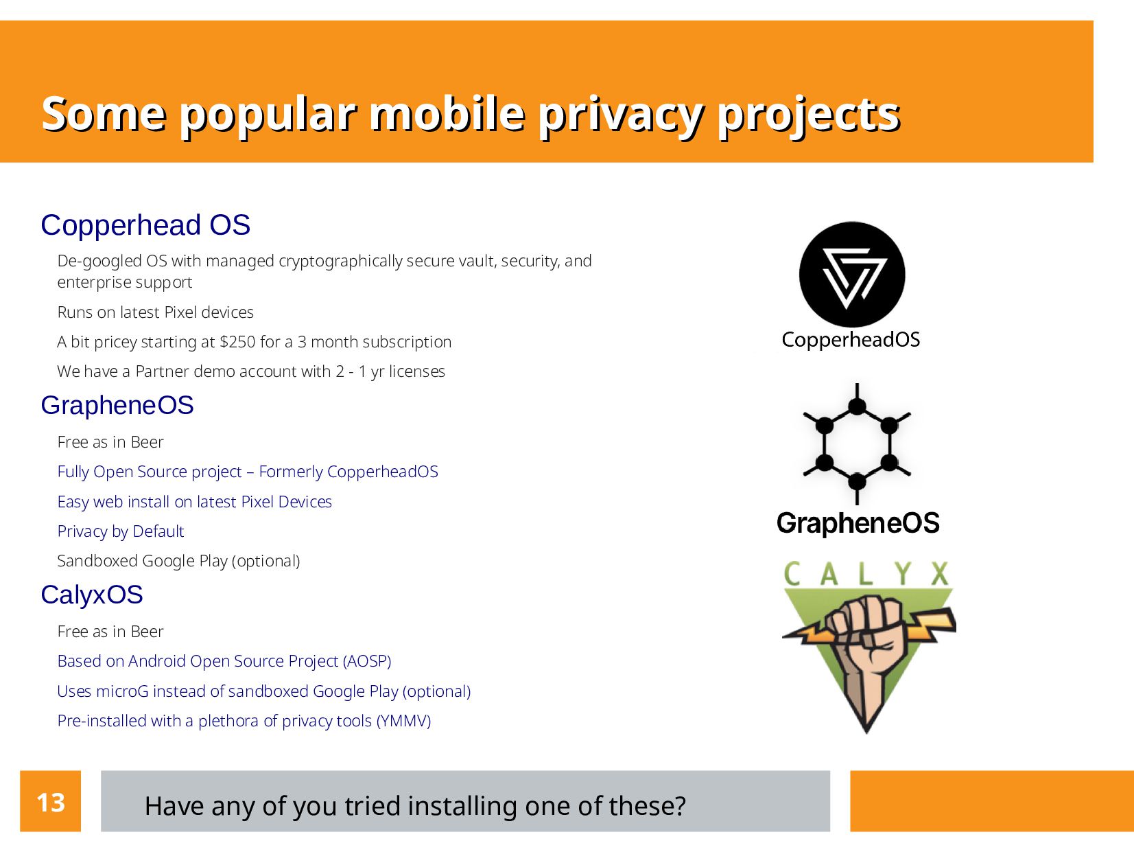 Slide 13 of 14 from 'Mobile Privacy - Meetup' (2022-10-13)