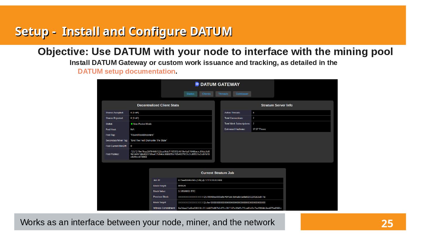 Slide 20 of 26 from 'Decentralized Home Mining w/ Bitaxe' (2025-04-01)