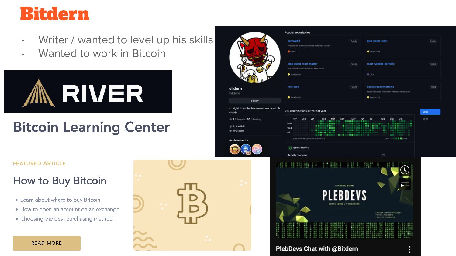 Slide 21 of 41 from 'RR Bitcoiners #18 – PlebDevs Takeover' (2023-11-09, Austin (@bitcoinplebdev)). Part of a presentation covering: plebdevs, lightning, development, pleblab, education.