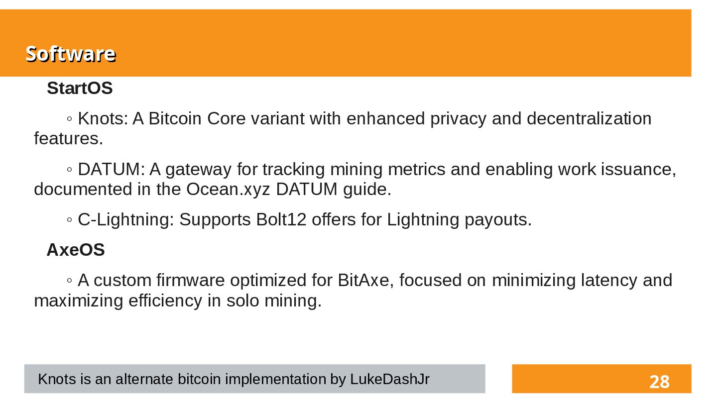 Slide 23 of 26 from 'Decentralized Home Mining w/ Bitaxe' (2025-04-01)
