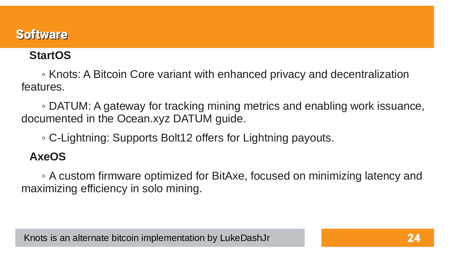 Slide 24 of 34 from 'Round Rock Bitcoiners Meetup' (2026-05-10)